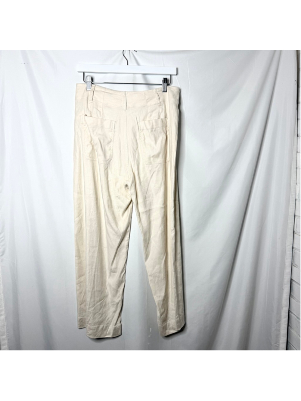 Women's Maeve by Anthropologie The Colette Trousers Size 6 Ivory Off white - Picture 3 of 7